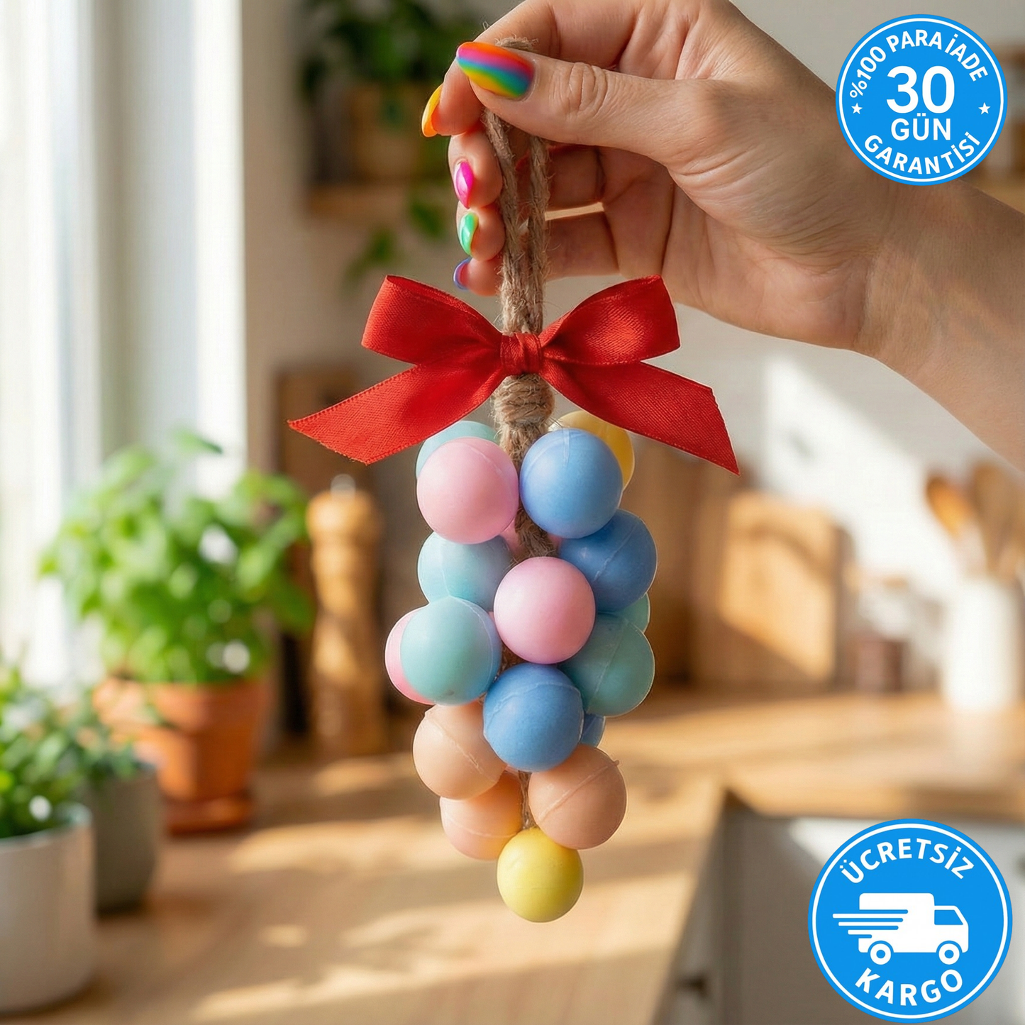 El Yapımı Üzüm Salkımı Sabun – Doğal, Kokulu, Dekoratif Banyo Sabunu