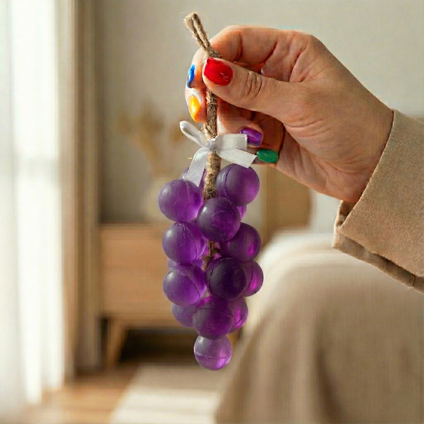 El Yapımı Üzüm Salkımı Sabun – Doğal, Kokulu, Dekoratif Banyo Sabunu