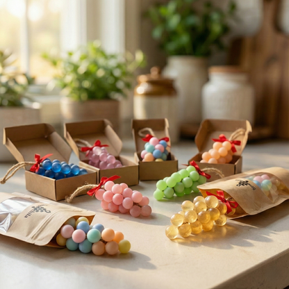 El Yapımı Üzüm Salkımı Sabun – Doğal, Kokulu, Dekoratif Banyo Sabunu