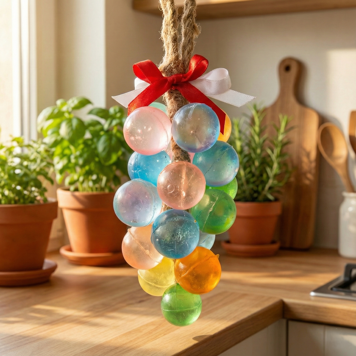 El Yapımı Üzüm Salkımı Sabun – Doğal, Kokulu, Dekoratif Banyo Sabunu