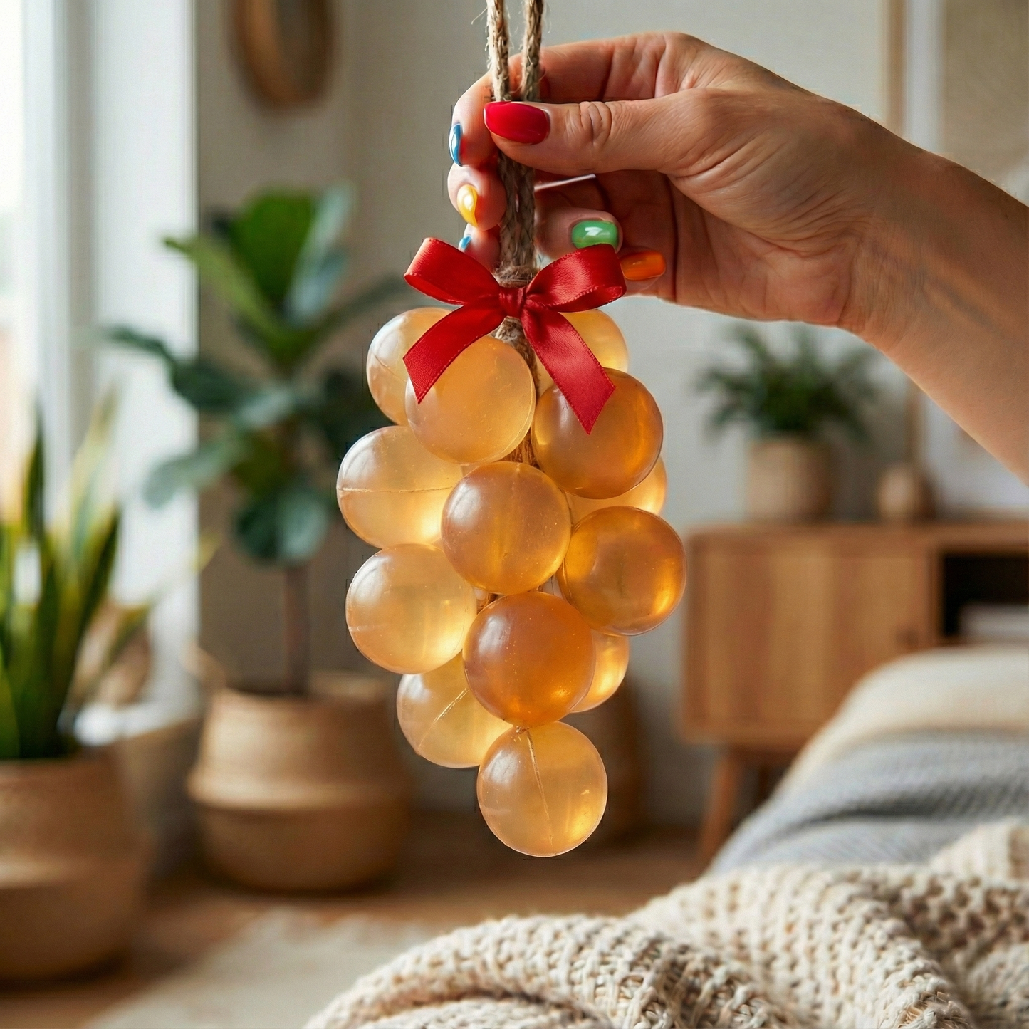 El Yapımı Üzüm Salkımı Sabun – Doğal, Kokulu, Dekoratif Banyo Sabunu