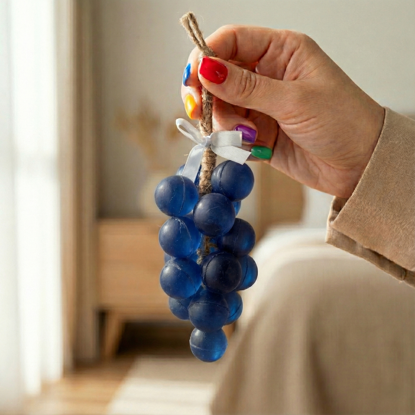 El Yapımı Üzüm Salkımı Sabun – Doğal, Kokulu, Dekoratif Banyo Sabunu