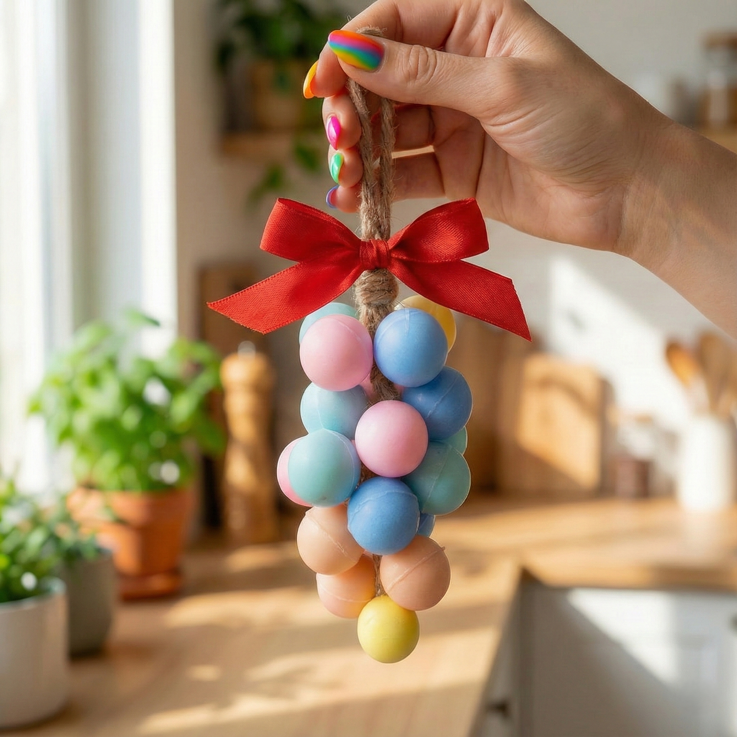 El Yapımı Üzüm Salkımı Sabun – Doğal, Kokulu, Dekoratif Banyo Sabunu