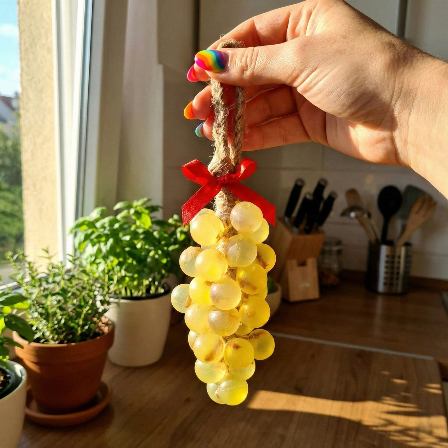 El Yapımı Üzüm Salkımı Sabun – Doğal, Kokulu, Dekoratif Banyo Sabunu